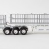 Drake ZT09124 AUSTRALIAN Maxitrans Freighter Flat Top B-Double Trailer Set White - Scale 1:50