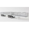 Drake ZT09124 AUSTRALIAN Maxitrans Freighter Flat Top B-Double Trailer Set White - Scale 1:50