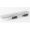 Drake ZT09124 AUSTRALIAN Maxitrans Freighter Flat Top B-Double Trailer Set White - Scale 1:50