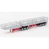 Drake ZT09125 AUSTRALIAN Maxitrans Flat Top Freighter B-Double Trailer Set White & Red - Scale 1:50