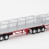 Drake ZT09125 AUSTRALIAN Maxitrans Flat Top Freighter B-Double Trailer Set White & Red - Scale 1:50