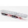 Drake ZT09125 AUSTRALIAN Maxitrans Flat Top Freighter B-Double Trailer Set White & Red - Scale 1:50