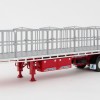 Drake ZT09125 AUSTRALIAN Maxitrans Flat Top Freighter B-Double Trailer Set White & Red - Scale 1:50