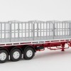 Drake ZT09125 AUSTRALIAN Maxitrans Flat Top Freighter B-Double Trailer Set White & Red - Scale 1:50