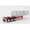 Drake ZT09125 AUSTRALIAN Maxitrans Flat Top Freighter B-Double Trailer Set White & Red - Scale 1:50
