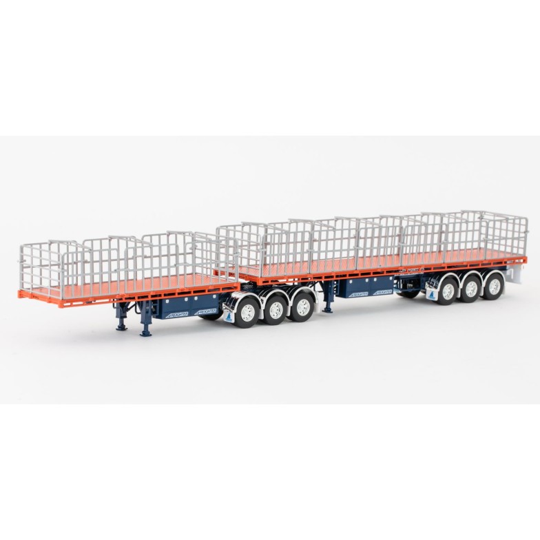 Drake ZT09131 AUSTRALIAN Maxitrans Freighter B Double Trailer Set Drake Trailers - Scale 1:50