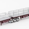 Drake ZT09135 AUSTRALIAN Maxitrans Freighter Flat Top B-Double Trailer Set - Burgundy - Scale 1:50