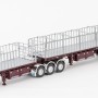 Drake ZT09135 AUSTRALIAN Maxitrans Freighter Flat Top B-Double Trailer Set - Burgundy - Scale 1:50