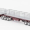 Drake ZT09135 AUSTRALIAN Maxitrans Freighter Flat Top B-Double Trailer Set - Burgundy - Scale 1:50