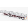 Drake ZT09135 AUSTRALIAN Maxitrans Freighter Flat Top B-Double Trailer Set - Burgundy - Scale 1:50