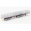 Drake ZT09135 AUSTRALIAN Maxitrans Freighter Flat Top B-Double Trailer Set - Burgundy - Scale 1:50