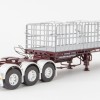 Drake ZT09135 AUSTRALIAN Maxitrans Freighter Flat Top B-Double Trailer Set - Burgundy - Scale 1:50