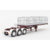 Drake ZT09135 AUSTRALIAN Maxitrans Freighter Flat Top B-Double Trailer Set - Burgundy - Scale 1:50