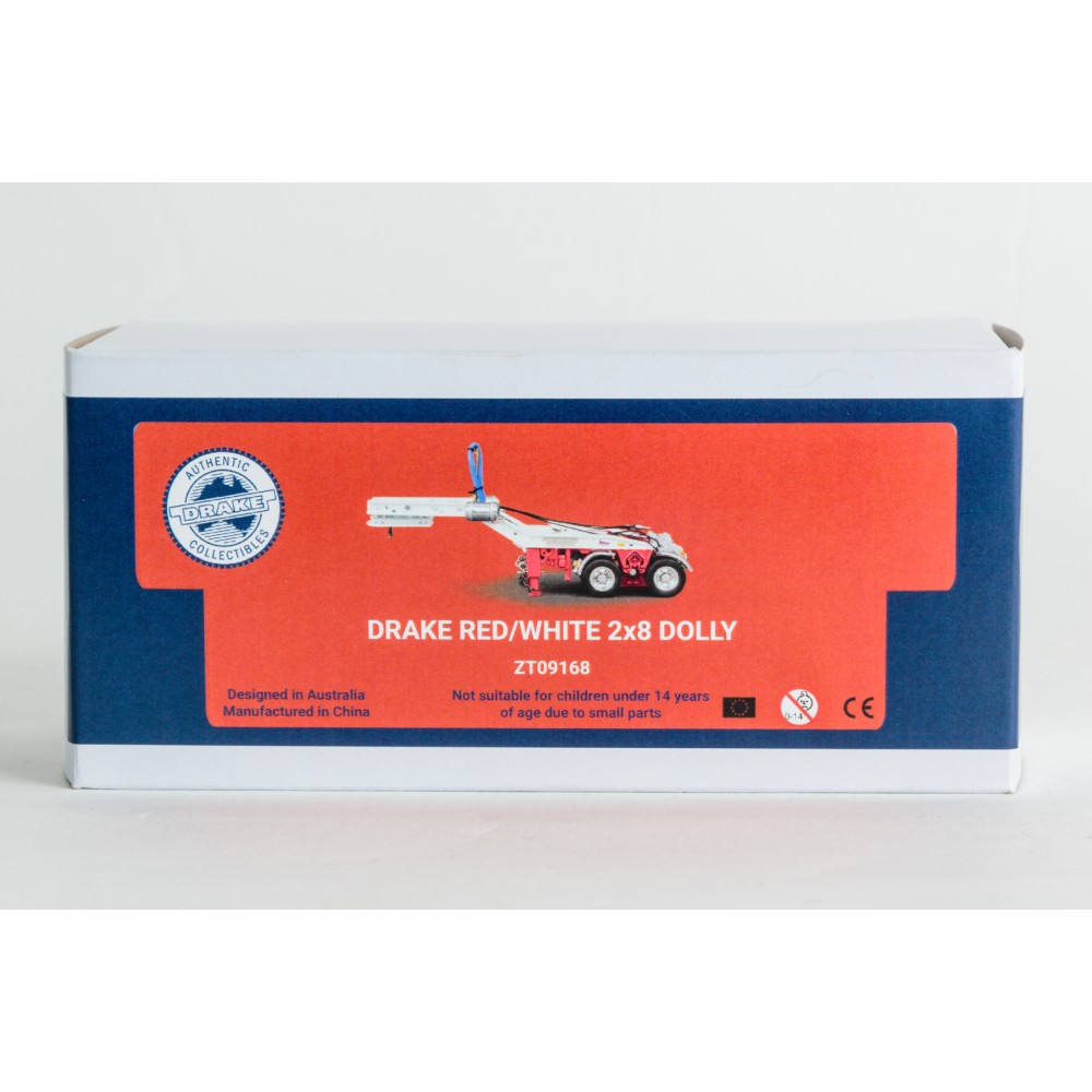 Drake ZT09168 - Australian Drake 2x8 Dolly Red and White - Scale 1:50