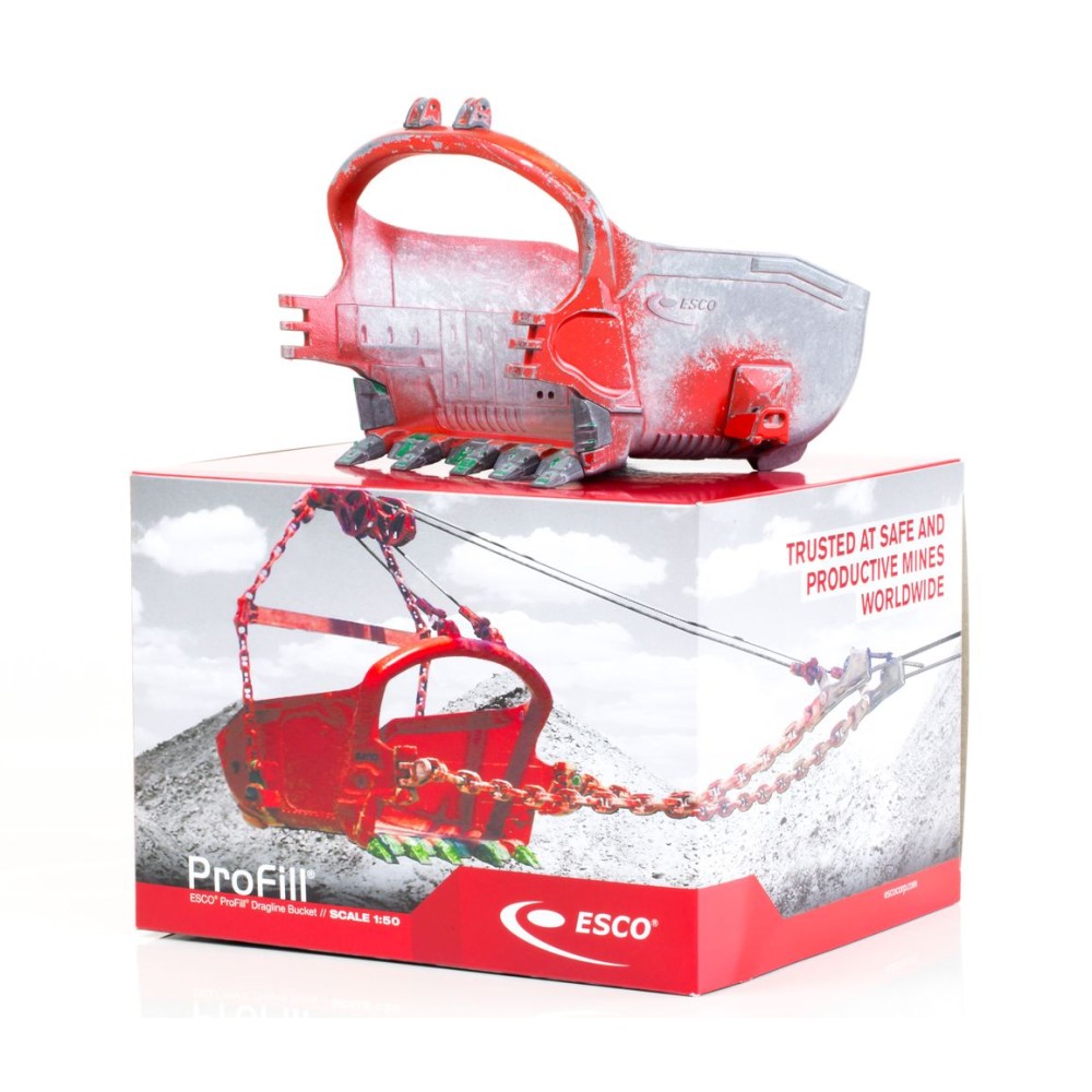 Drake ZWBR001 Australian Load ESCO 155 Cubic Yard ProFill Dragline Bucket Worn Scale 1:50