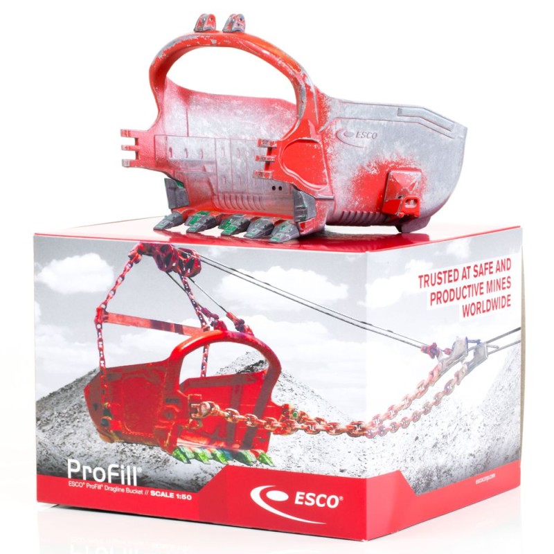 Drake ZWBR001 Australian Load ESCO 155 Cubic Yard ProFill Dragline Bucket Worn Scale 1:50