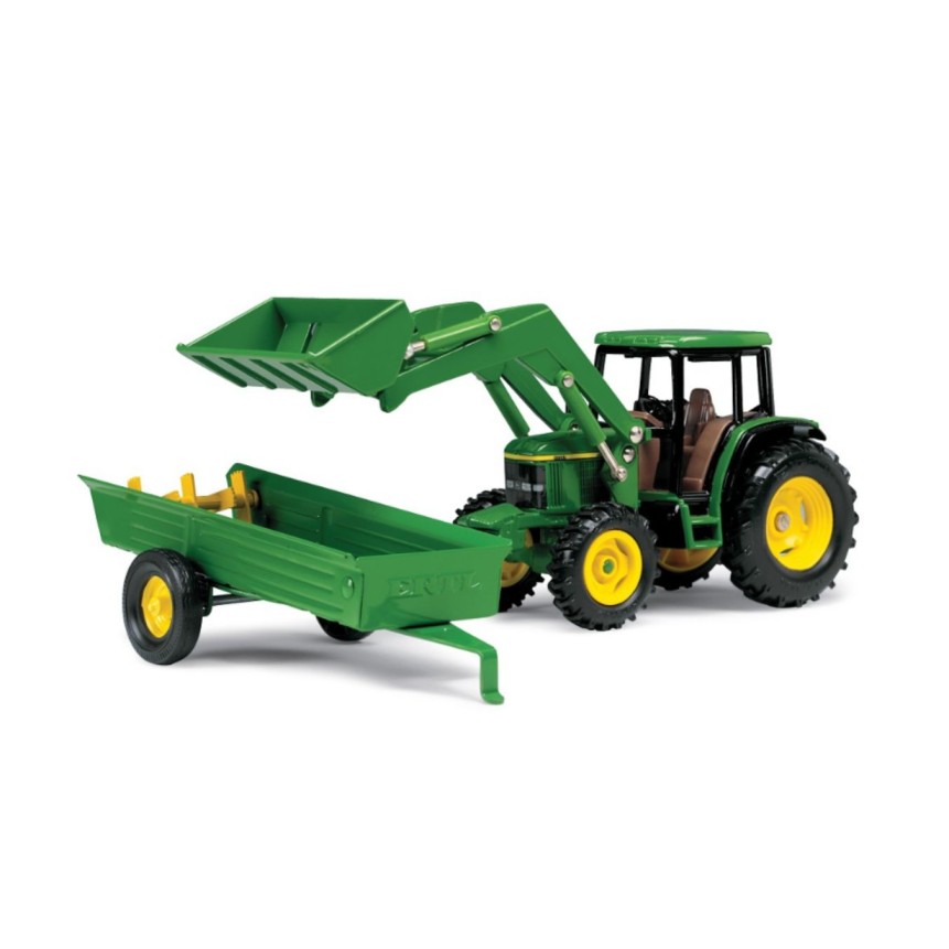 Ertl 15488P - John Deere 6210 Tractor with Frontloader and Manure Spreader - Scale 1:32