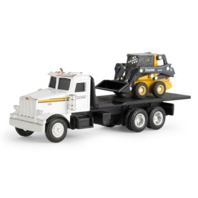 Ertl 45474 - Peterbilt 367 Truck and John Deere 320e Skid Steer Loader - Scale 1:64