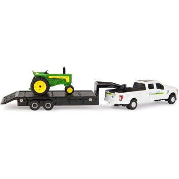 Ertl 45651 - Ford F350 Ute Truck with John Deere Tractor 530 and Trailer  - Scale 1:64