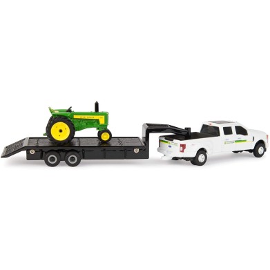Ertl 45651 - Ford F350 Ute Truck with John Deere Tractor 530 and Trailer  - Scale 1:64