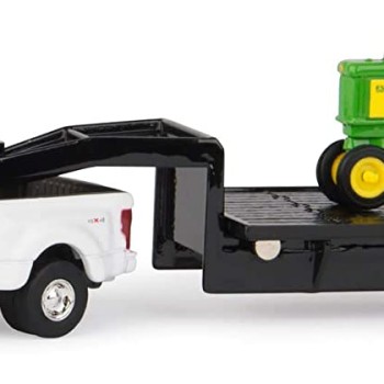 Ertl 45651 - Ford F350 Ute Truck with John Deere Tractor 530 and Trailer  - Scale 1:64