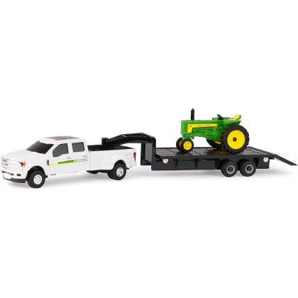 Ertl 45651 - Ford F350 Ute Truck with John Deere Tractor 530 and Trailer  - Scale 1:64