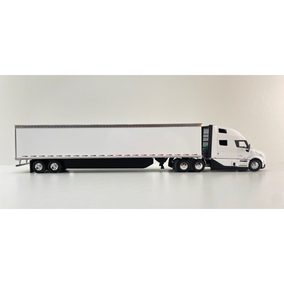 First Gear 50-3501 Volvo VNL 860 High-Roof Sleeper Truck with 53' Trailer with Skirts White 1:50 Scale