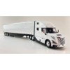 First Gear 50-3501 Volvo VNL 860 High-Roof Sleeper Truck with 53' Trailer with Skirts White 1:50 Scale
