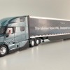 First Gear 50-3502 Volvo VNL 860 High-Roof Sleeper Truck with 53' Trailer with Skirts Coastal Mist 1:50 Scale