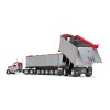 First Gear 60-1632 Viper Red / White Kenworth W900L Day Cab & East Series 31' and 20' End Dump Trailers Scale 1:64