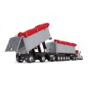 First Gear 60-1632 Viper Red / White Kenworth W900L Day Cab & East Series 31' and 20' End Dump Trailers Scale 1:64