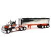First Gear 60-2008 Kenworth W990 Truck Chrome MAC Coal End Dump Trailer Black / Orange - Scale 1:64