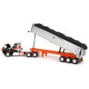First Gear 60-2008 Kenworth W990 Truck Chrome MAC Coal End Dump Trailer Black / Orange - Scale 1:64