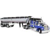 First Gear 60-2009 Kenworth W990 Truck Chrome MAC End Dump Trailer Blue & Black - Scale 1:64