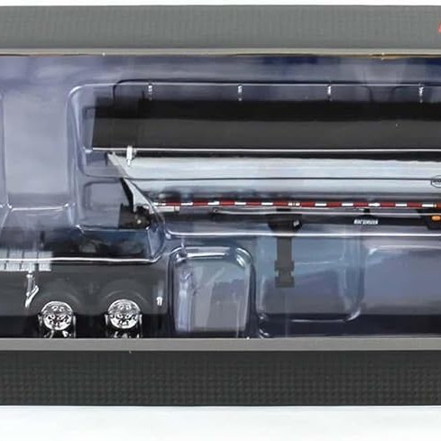 First Gear 60-2009 Kenworth W990 Truck Chrome MAC End Dump Trailer Blue & Black - Scale 1:64