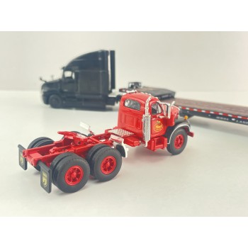 First Gear 60-2151 Mack Anthem 6x4 Truck with Landoll 440B-50CA Trailer & Mack B-61 Day Cab Load Truck 125 Years Mack Anniversary - Scale 1:64