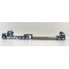First Gear 60-2267 Peterbilt 359 Tri Drive With Tri Axle Lowboy With Flip Over Axle Trailer - Cappello Heavy Transport - Scale 1:64