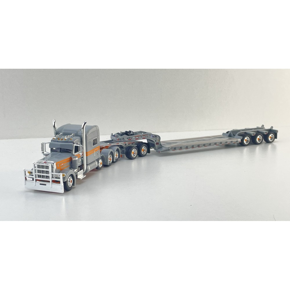 First Gear 60-2286 Peterbilt Model 389 Truck with Lowboy Trailer with Jeep - Capitola Trucking - Scale 1:64