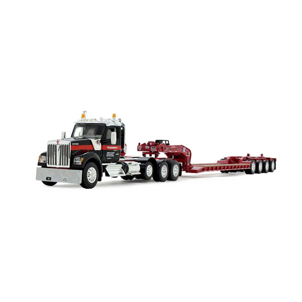 First Gear 69-1869 Mammoet Kenworth W990 Day Cab with Tri-Axle Lowboy Trailer Scale 1:64