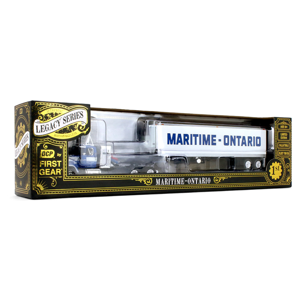 First Gear 69-2273 Mack Super-Liner 6x4 Truck with Vintage Reefer Trailer - Maritime Ontario - Scale 1:64