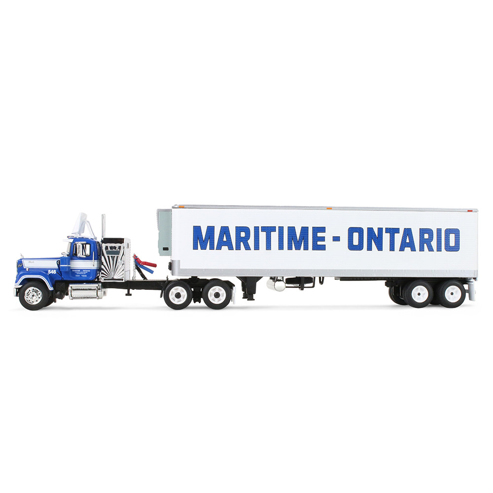First Gear 69-2273 Mack Super-Liner 6x4 Truck with Vintage Reefer Trailer - Maritime Ontario - Scale 1:64