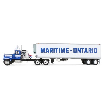 First Gear 69-2273 Mack Super-Liner 6x4 Truck with Vintage Reefer Trailer - Maritime Ontario - Scale 1:64