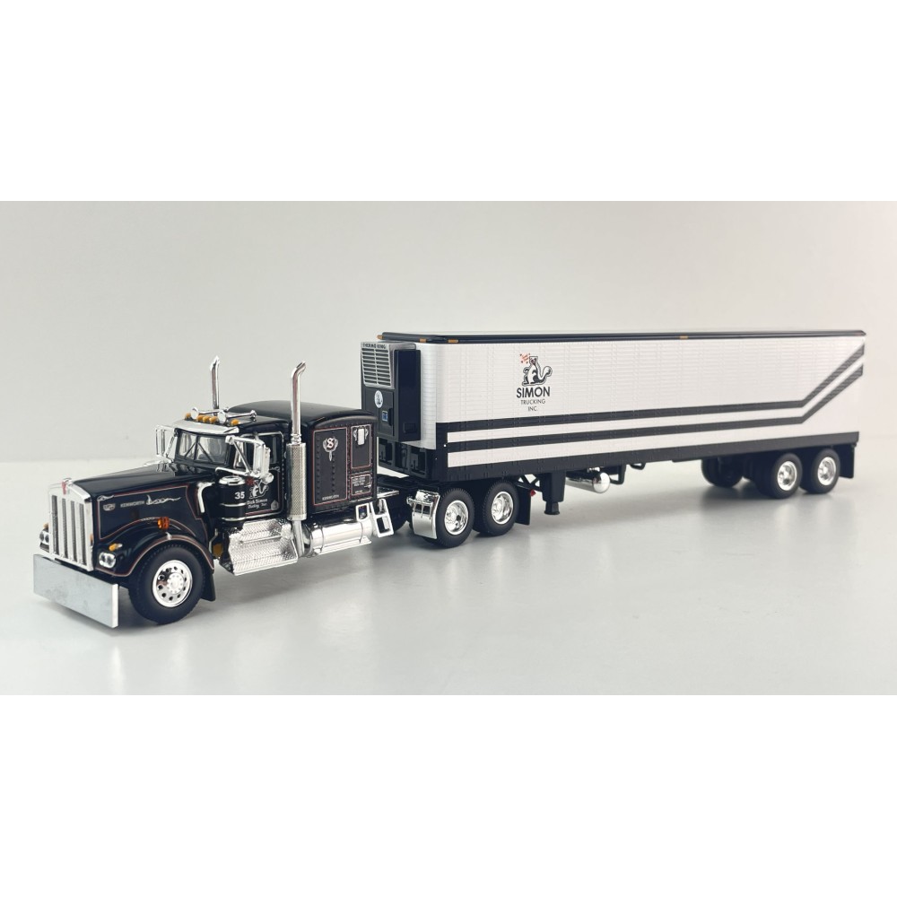 First Gear DCP 60-2272 Kenworth W900A 6x4 truck with 40ft Vintage Reefer Trailer - Dick Simon Trucking - Scale 1:64