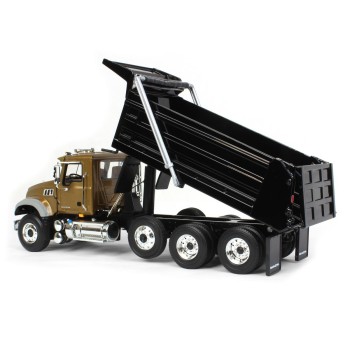 First Gear 10-4244 Mack Granite MP Dump Truck Gold Black - Scale 1:34