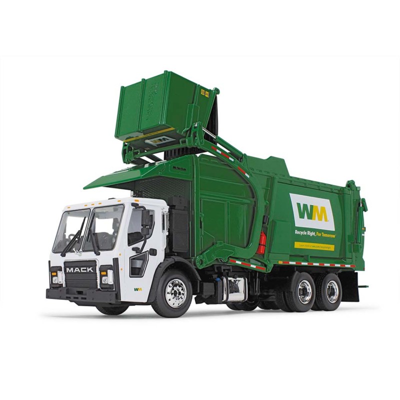 First Gear 10-4292D WM Mack LR with McNeilus Meridian Front Loader & Trash Bin Scale 1:34