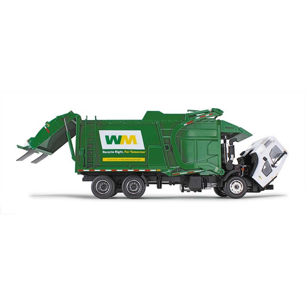 First Gear 10-4292D WM Mack LR with McNeilus Meridian Front Loader & Trash Bin Scale 1:34