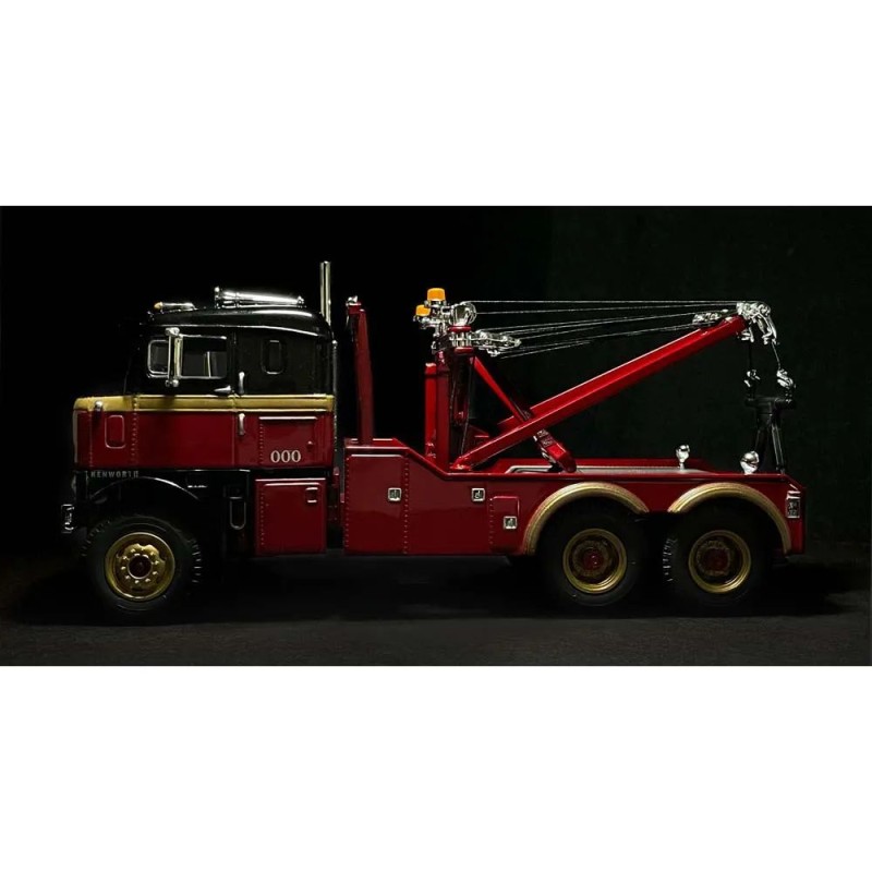 First Gear 18-4277 1953 Kenworth Bullnose Wrecker 30th Anniversary Black, Red & Gold - Scale 1:34