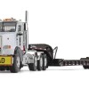 First Gear 50-3349B Peterbilt Model 367 Day Cab 8x4 Truck Talbert 55SA Lowboy Trailer - Komatsu Scale 1:50