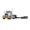 First Gear 50-3349B Peterbilt Model 367 Day Cab 8x4 Truck Talbert 55SA Lowboy Trailer - Komatsu Scale 1:50