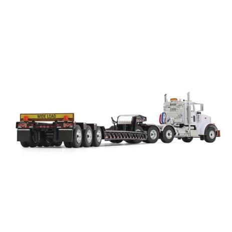 First Gear 50-3349B Peterbilt Model 367 Day Cab 8x4 Truck Talbert 55SA Lowboy Trailer - Komatsu Scale 1:50